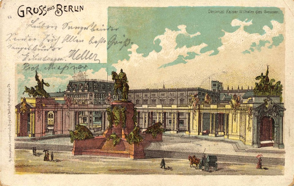 Berlin, Mitte, Nationaldenkmal Kaiser Wilhelm I, around 1900b