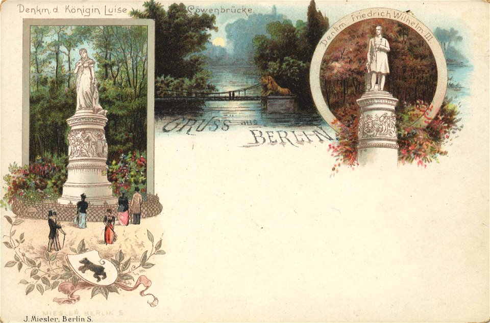Berlin, Tiergarten, Berlin - Denkmal Königin Luise (Zeno Ansichtskarten)