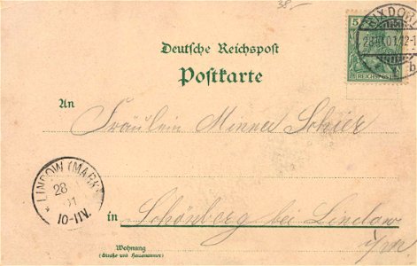 Berlin, Tiergarten, Berlin - Bandelstraße 35, Hohenzollernsäle (back) (Zeno Ansichtskarten)