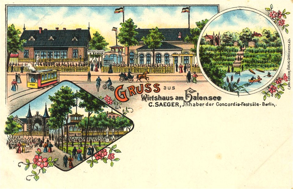 Berlin, Wilmersdorf, Berlin - Halensee, Wirtshaus (Zeno Ansichtskarten)