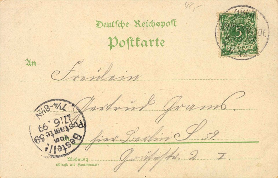 Berlin, Treptow, Berlin - Niederschöneweide, Restaurant Ostend (back) (Zeno Ansichtskarten)