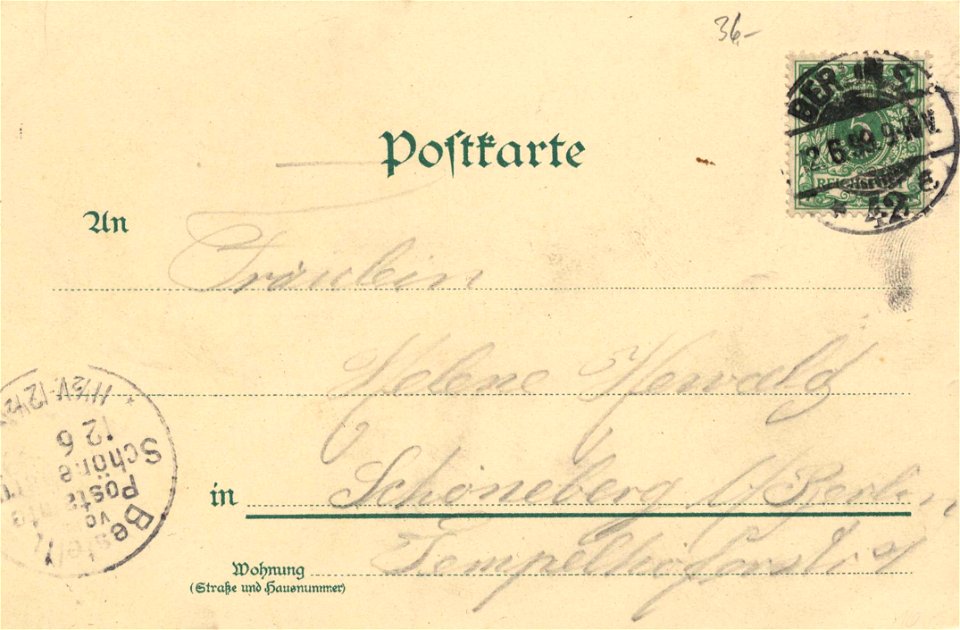 Berlin, Treptow, Berlin - Paradiesgarten (back) (Zeno Ansichtskarten)