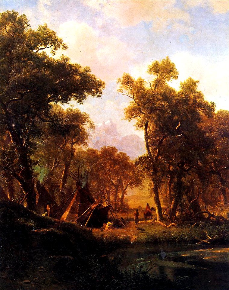 Bierstadt Albert Indian Encampment Shoshone Village