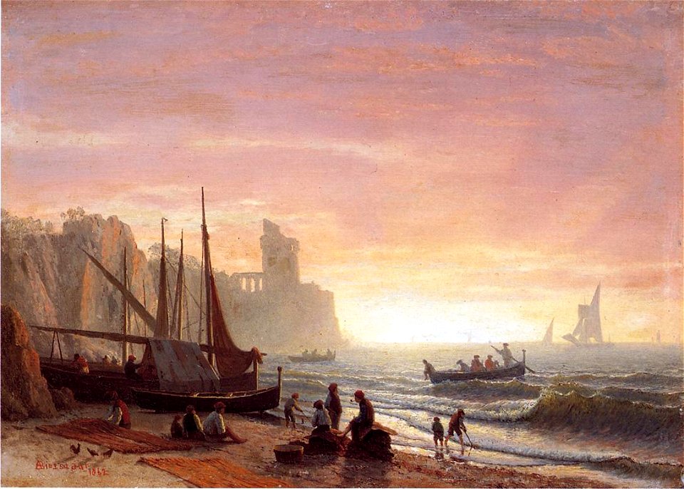 Bierstadt Albert The Fishing Fleet