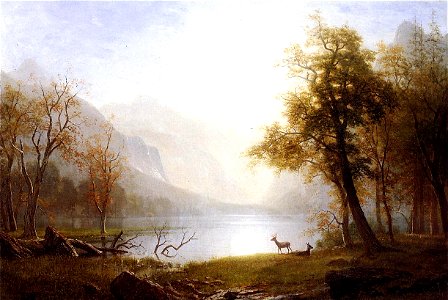Bierstadt Albert Valley in Kings Canyon. Free illustration for personal and commercial use.