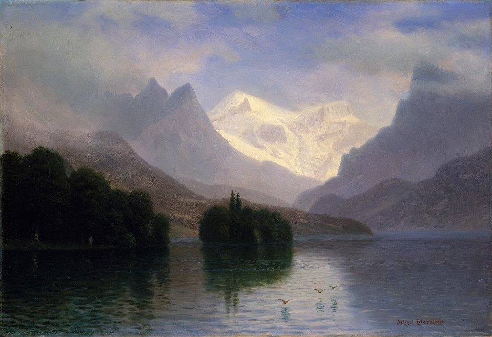 Bierstadt Albert Mountain Scene