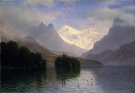 Bierstadt Albert Mountain Scene