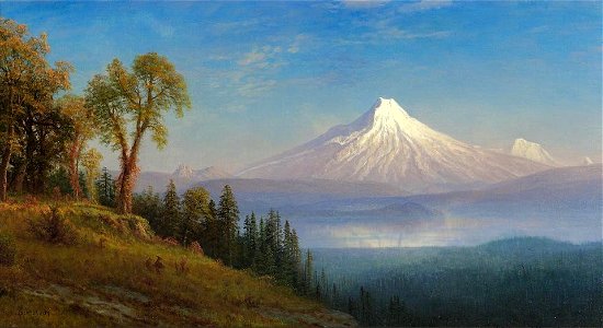 Mount St. Helens, Columbia River, Oregon by Albert Bierstadt