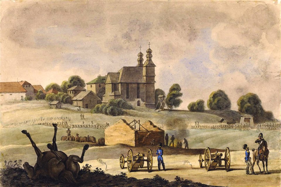 Biešankovičy, Chraptovič-Pietrapaŭłaŭskaja. Бешанковічы, Храптовіч-Петрапаўлаўская (C. Faber du Faur, 28.07.1812)