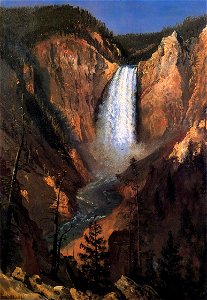 Albert Bierstadt Yellowstone Falls. Free illustration for personal and commercial use.