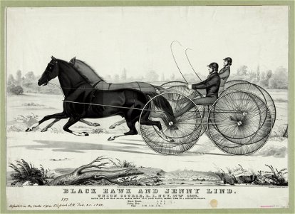 Black Hawk and Jenny Lind-Union course, L.I. Nov. 17th 1847 - lith & pub. by N. Currier ; R.A. Clark, del. LCCN90711936
