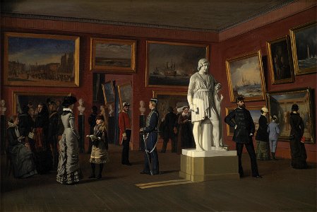 C.C. Andersen - One of the Rooms in the Royal Collection of Paintings at Christiansborg Palace - KMS7601 - Statens Museum for Kunst
