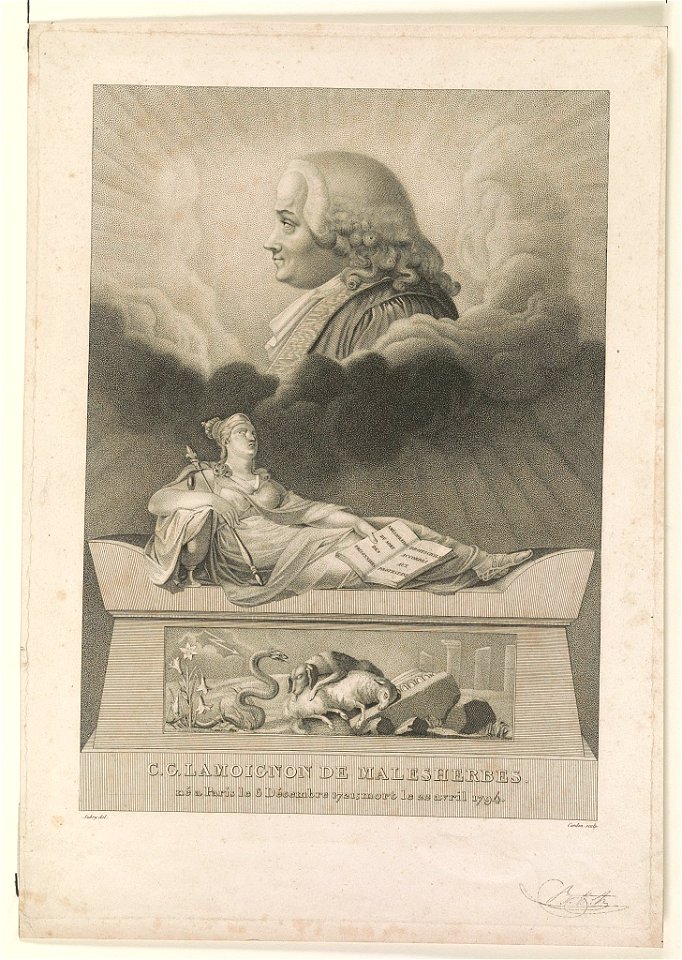 C.G. Lamoignon de Malesherbes - né a Paris le 6 Décembre 1721 ; mort le 22 avril 1794 - Aubry del. ; Cardon sculp. LCCN2012647318