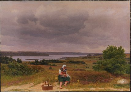 C.W. Eckersberg - View of Lake Fure near Rudersdal - North Sealand - kms4794. Free illustration for personal and commercial use.