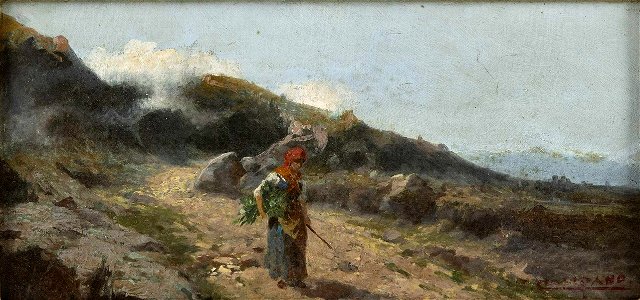 Woman on a Mountain Path by John Edmund Califano