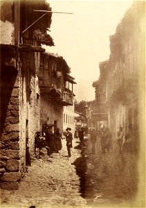 Calle de Cuacos de Yuste en 1858, por Charles Clifford