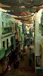 Calle de las Sierpes by Repin. Free illustration for personal and commercial use.