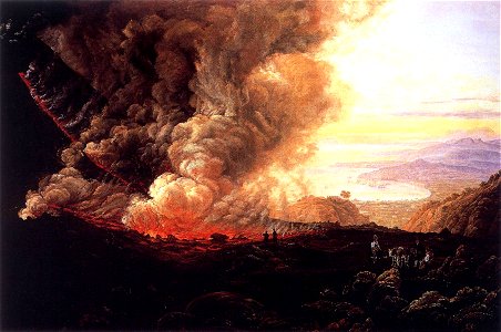 Jacob Calmeyer - An Eruption of Vesuvius. Copy after J. C. Dahl - Vesuv i utbrudd. Kopi etter J.C. Dahl - WGA05884