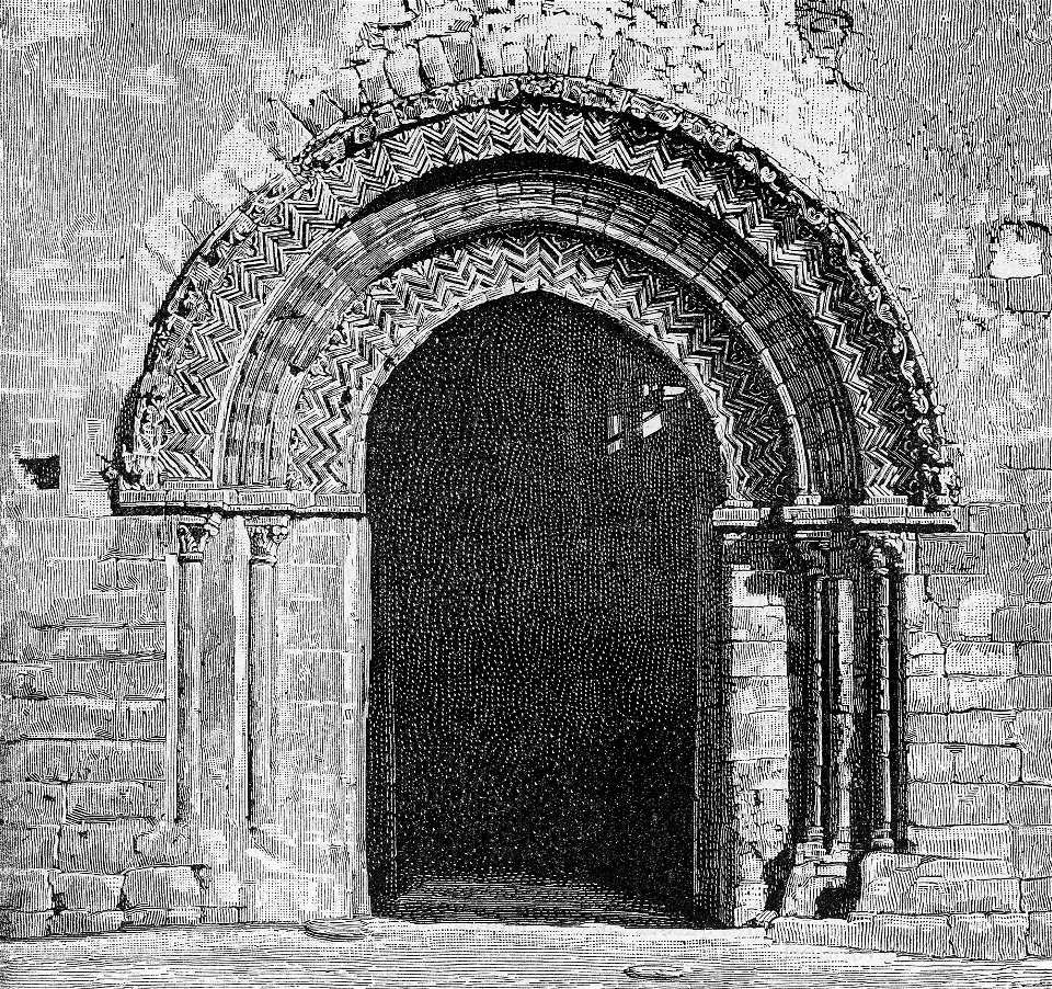 Caltanissetta – Porta della chiesa di S. M. degli Angioli (xilografia)