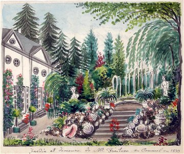 Calvariestraat, vm kanunnikenhuis & tuin (Ph v Gulpen, 1830)