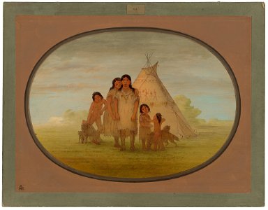 Camanchee Chief's Children and Wigwam C16498