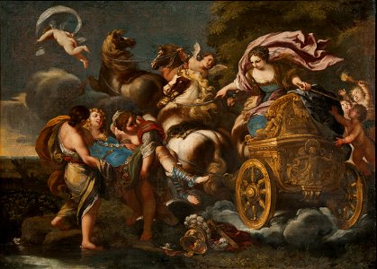 Armida abducts Rinaldo (Andrea Camassei) - Nationalmuseum - 17338. Free illustration for personal and commercial use.