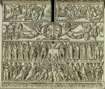 Cambridge, Trinity College, ms. O.17.2 (12) (Column of Arcadius pedestal south elevation reliefs)
