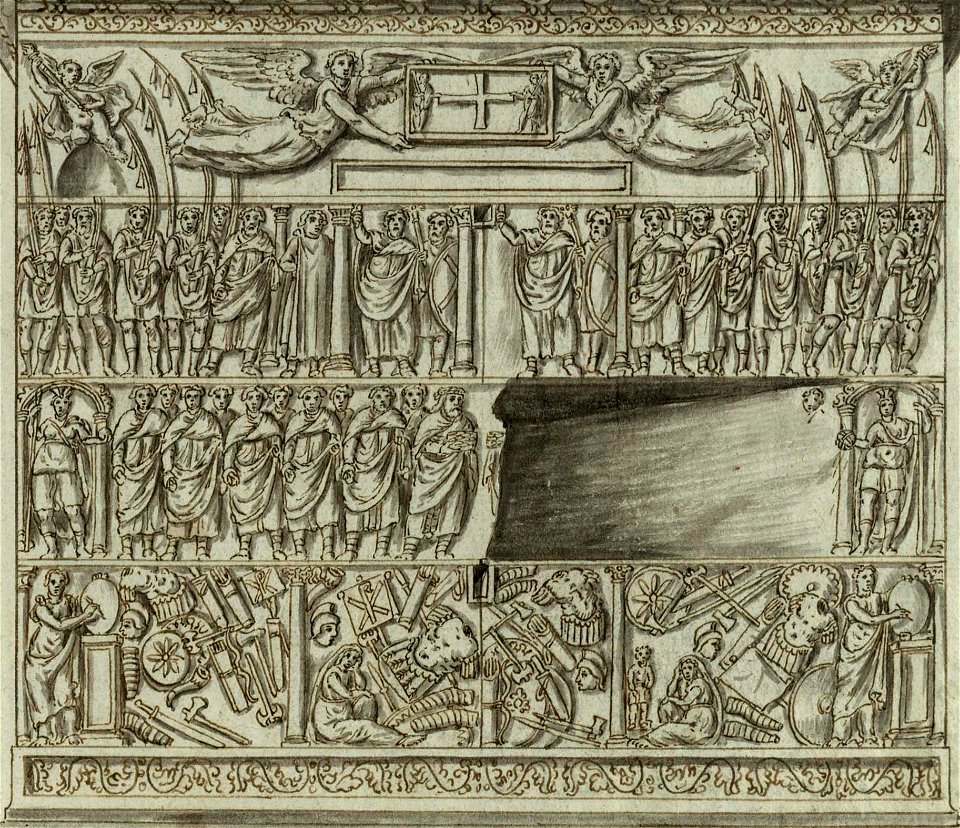 Cambridge, Trinity College, ms. O.17.2 (11) (Column of Arcadius pedestal east elevation reliefs)