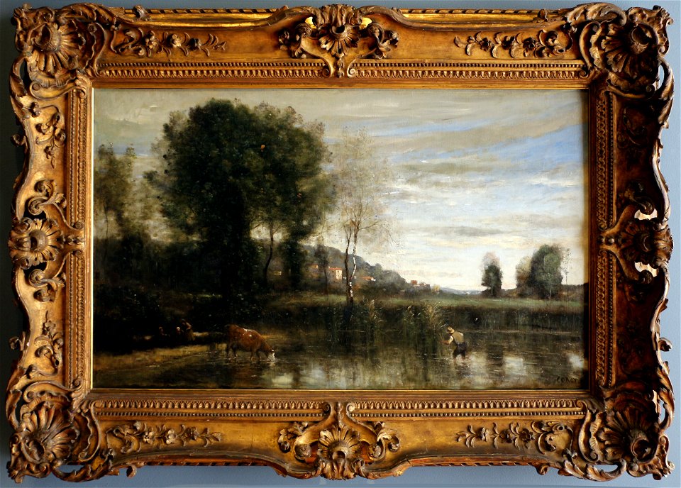 Camille corot, stagno a ville-d'avray, 1868-70 ca