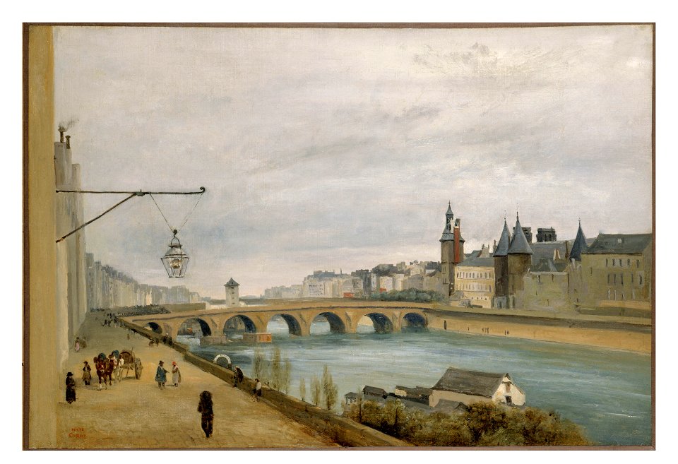 Camille Corot - Le Pont au Change, vu du quai de Gesvres (1830) - P2549 - Musée Carnavalet