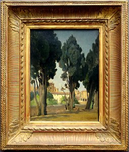 Camille corot, villeneuve-lès-avignon, terrazza del giardino dell'ospizio, 1836