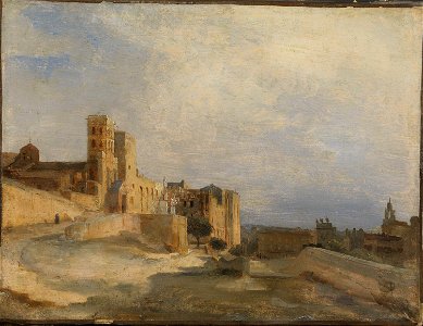 Camille Corot - The Papal Castle in Avignon - NG.M.02168 - National Museum of Art, Architecture and Design