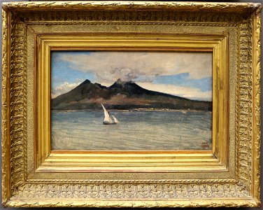 Camille corot, il vesuvio, 1828. Free illustration for personal and commercial use.