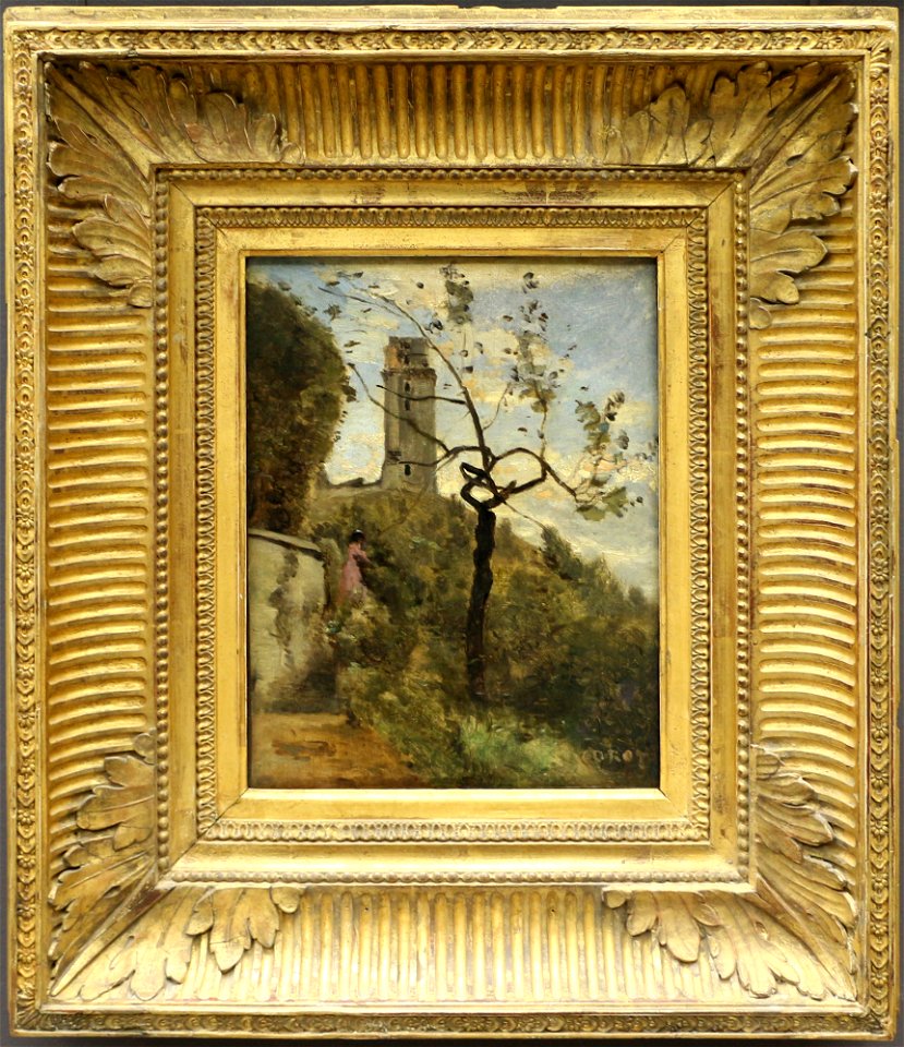 Camille corot, la torre di montlhéry (dintorni di parigi), 1860-70 ca