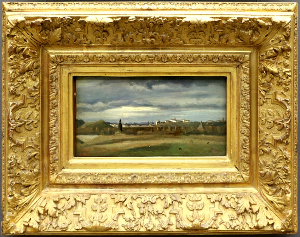 Camille corot, campagna romana, il monte testaccio, 1825
