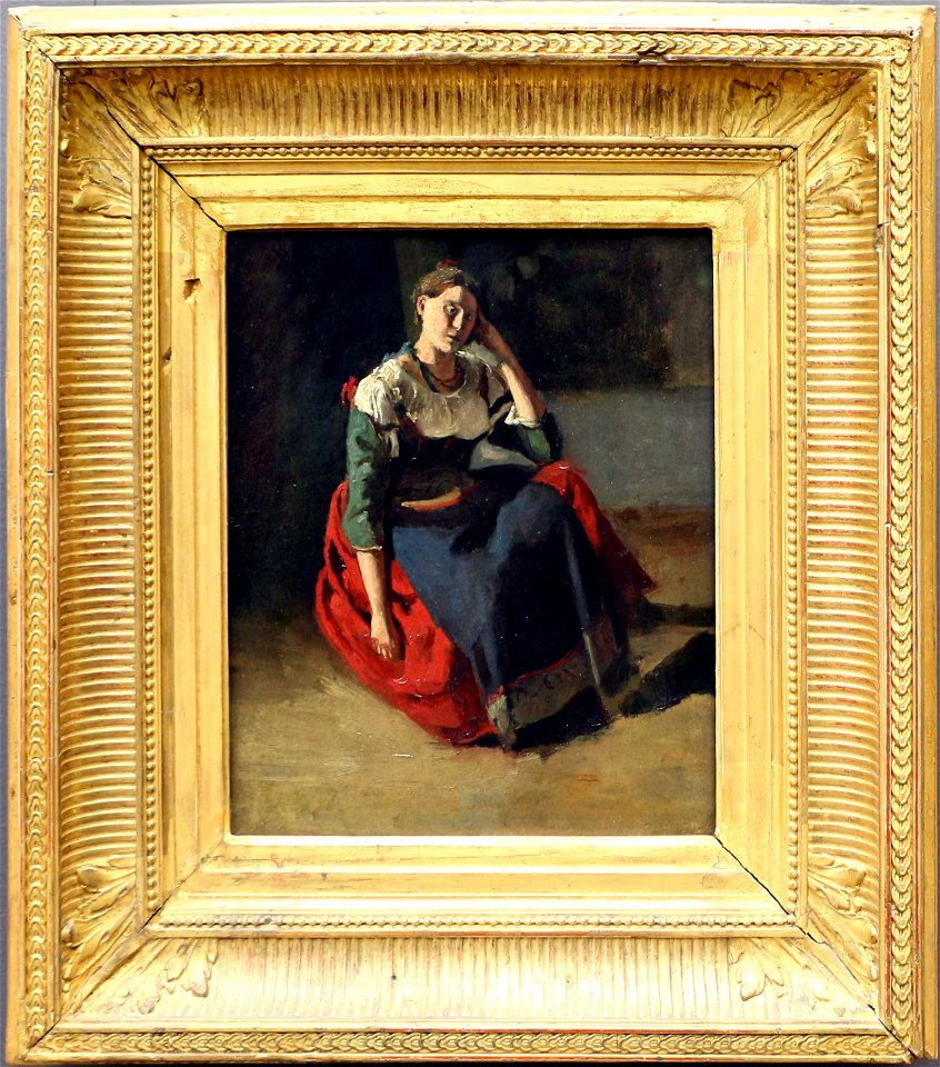 Camille corot, italiana seduta, 1825-28
