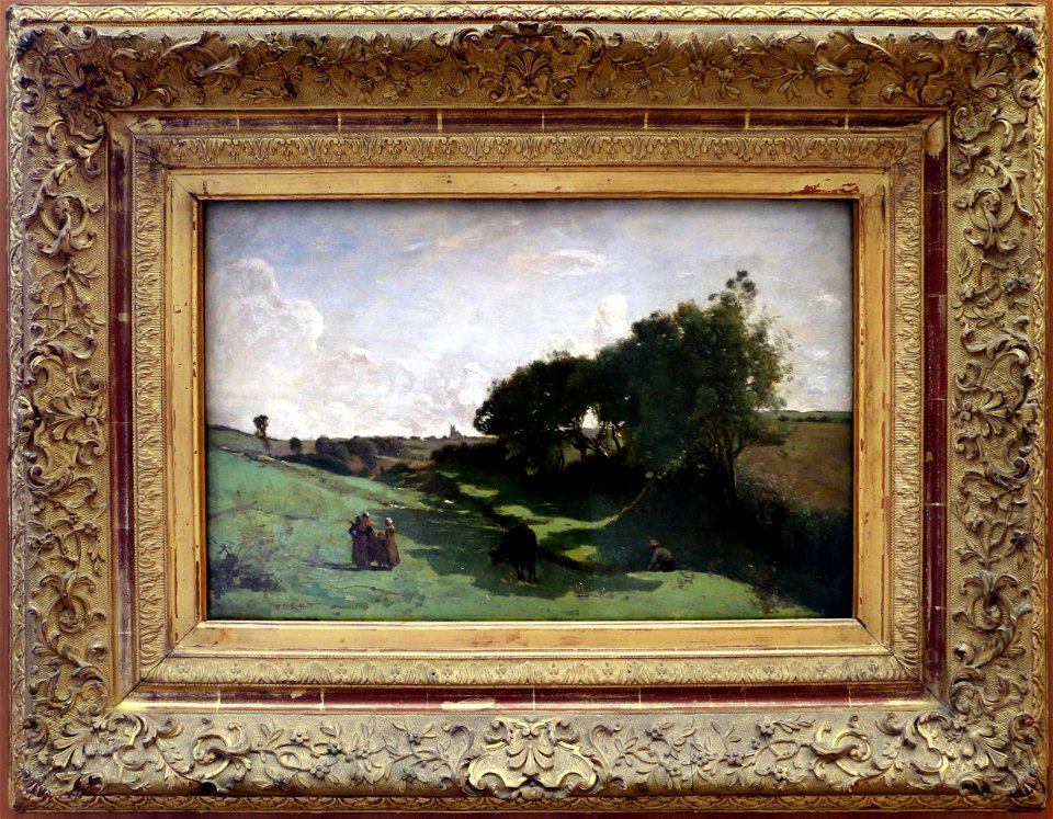 Camille corot, il vallone, 1855-60 ca. Free illustration for personal and commercial use.