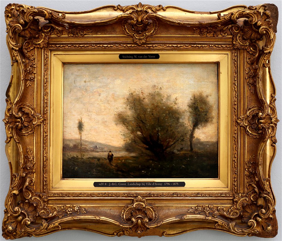 Camille corot, paesaggio vicino ville d'avray, 1870 ca