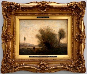 Camille corot, paesaggio vicino ville d'avray, 1870 ca