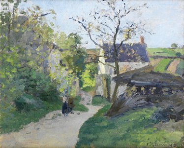 Camille Pissarro (French, 1830-1903) Le grand noyer à l'Hermitage