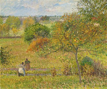 Camille Pissarro - Automne à Eragny (PD 1342). Free illustration for personal and commercial use.