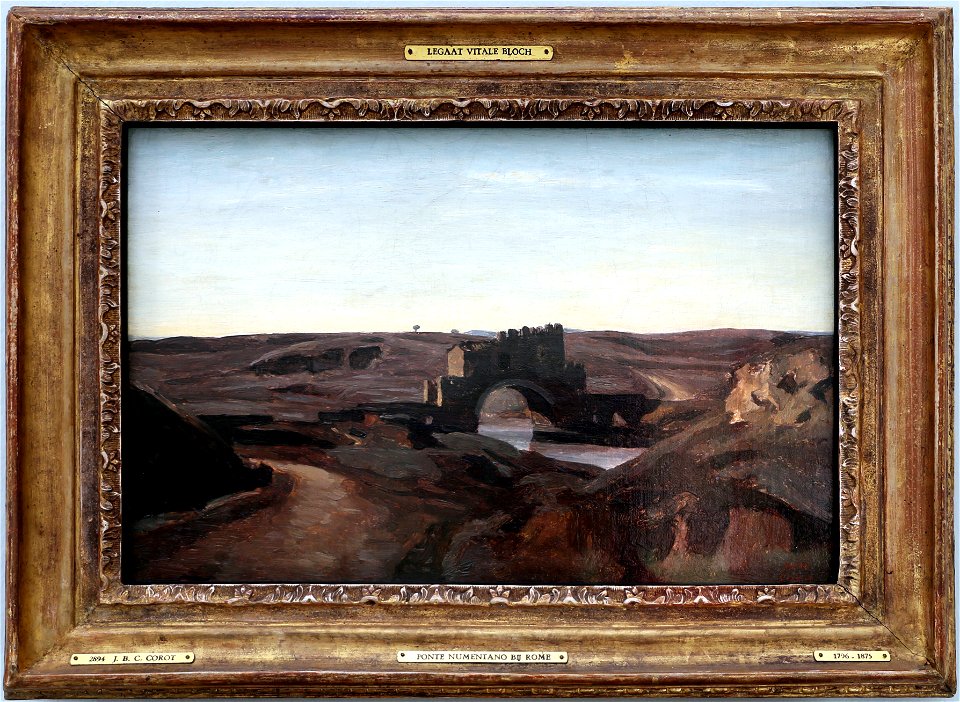 Camille corot, veduta della campagna romana, 1825-28