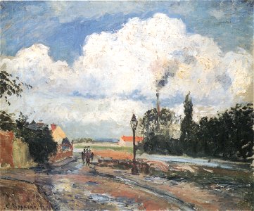 Camille Pissarro - Après la pluie, quai à Pontoise - 1876