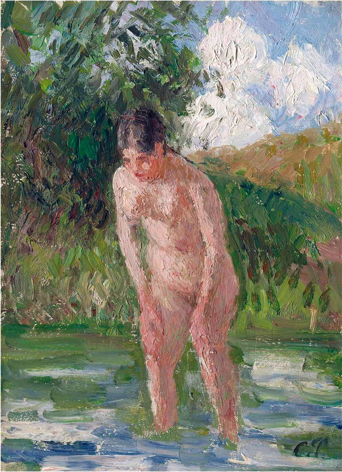 Camille Pissarro - Baigneuse les pieds dans l’eau (PD 1106)