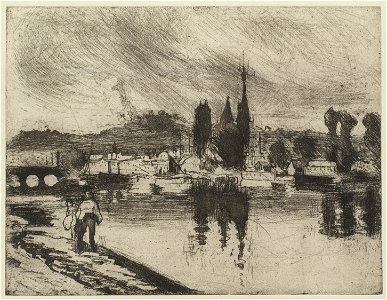 Camille Pissarro (French, 1830-1903) Vue de Rouen (Cours la Reine)