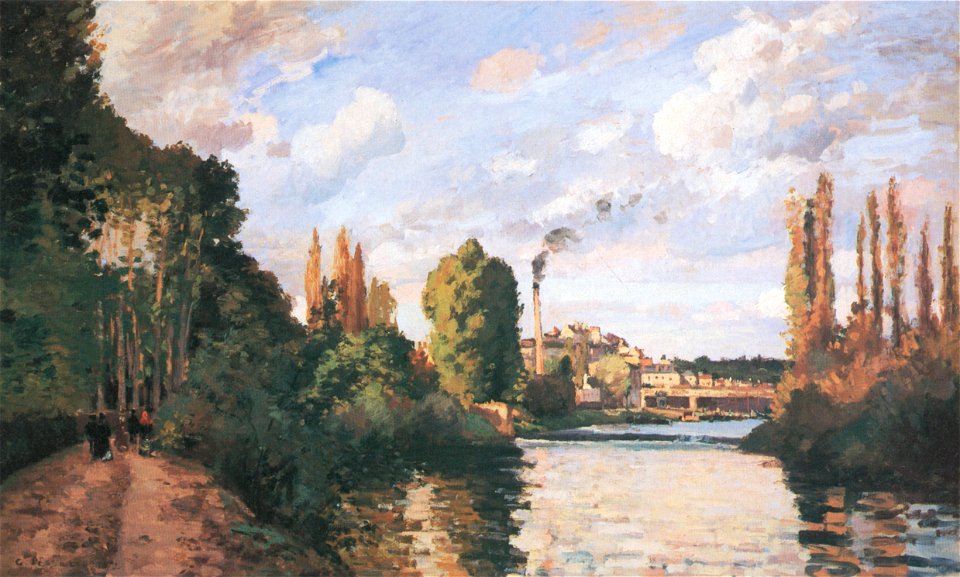 Camille Pissarro - Bords de l´eau à Pontoise - 1872