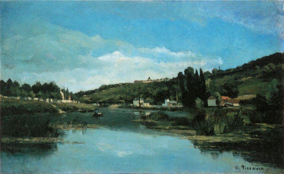 Camille Pissarro - Bords de la Marne à Chennevières - 1864