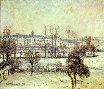 Camille Pissarro - Efeito de neve em Eragny, 1895