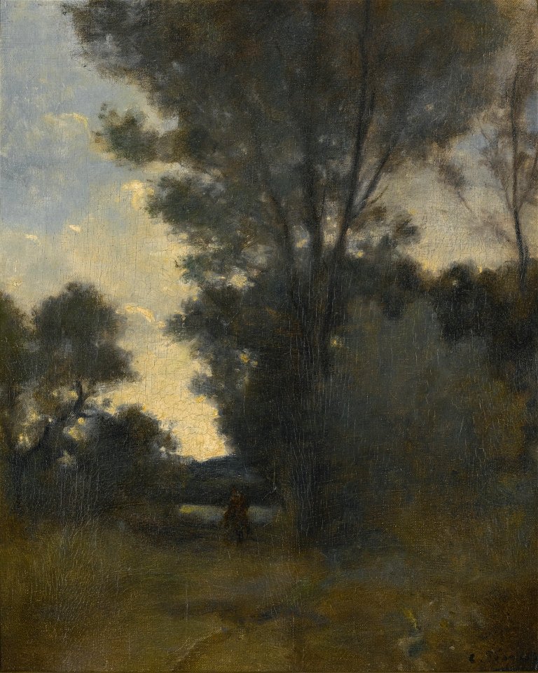 Camille Pissarro - Cavalier à l’orée d’un bois (PD 45)