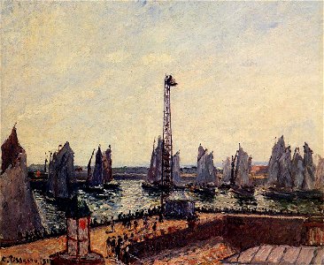 Camille Pissarro - Brise-lames est, relour des régates au Havre - 1514
